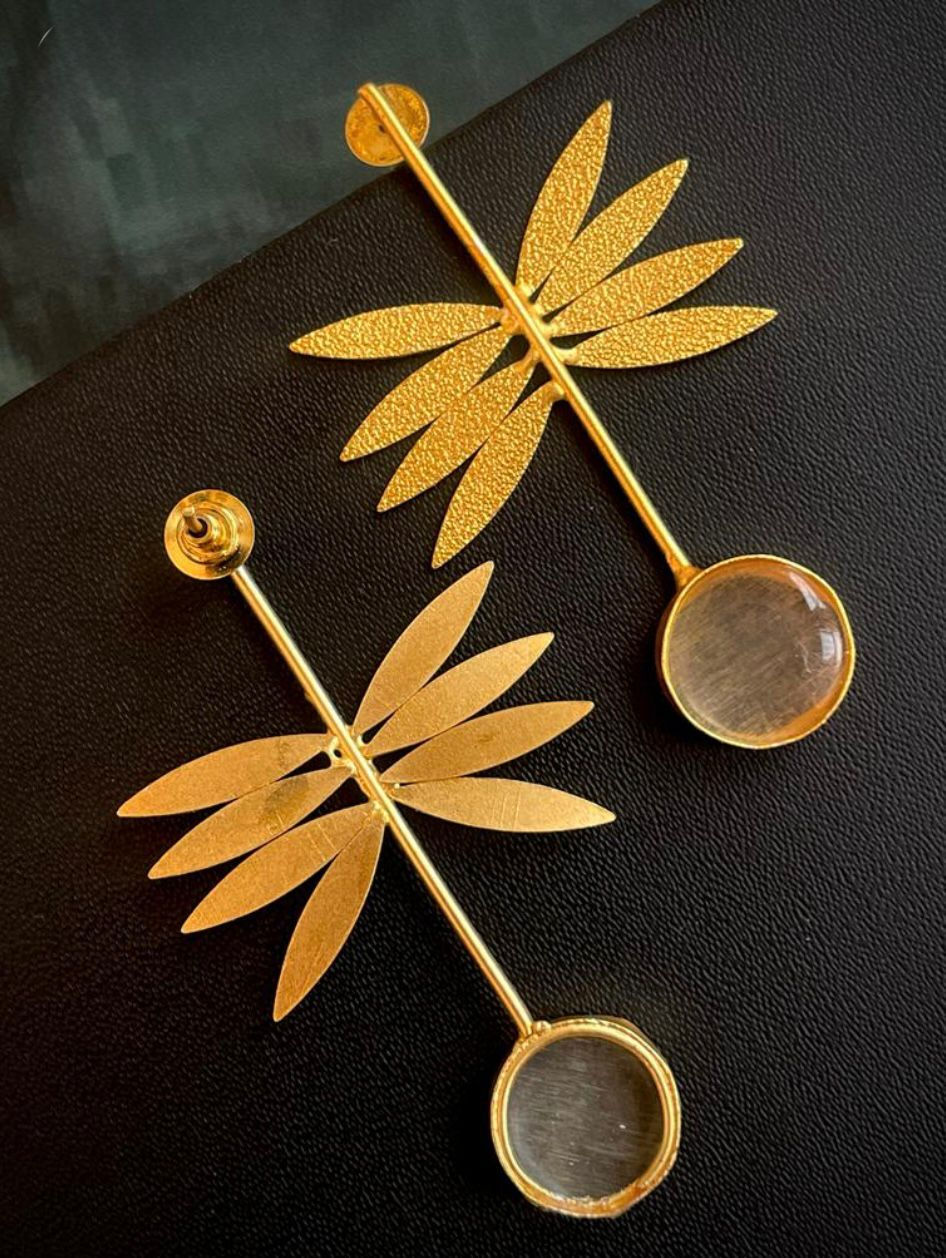 Thumbnail: CELESTE Monalisa Stone Designer Earrings