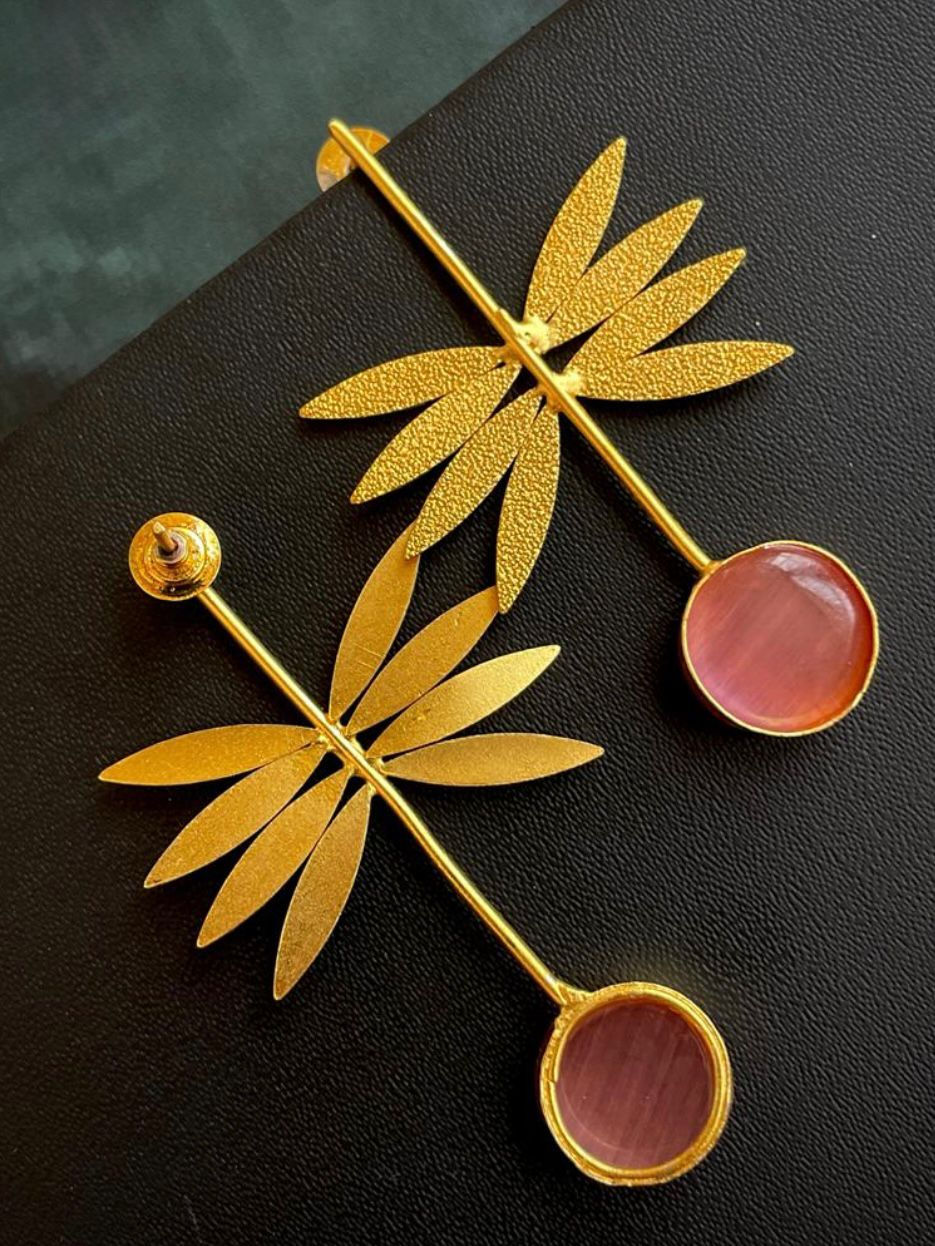 Thumbnail: CELESTE Monalisa Stone Designer Earrings