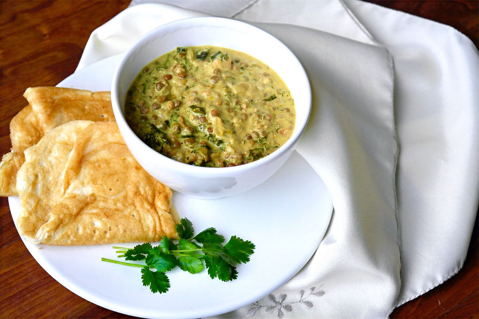 Lentil Dahl & Low-Carb Naan