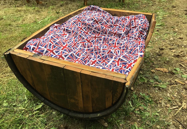 Thumbnail: Whisky Barrel dog bed