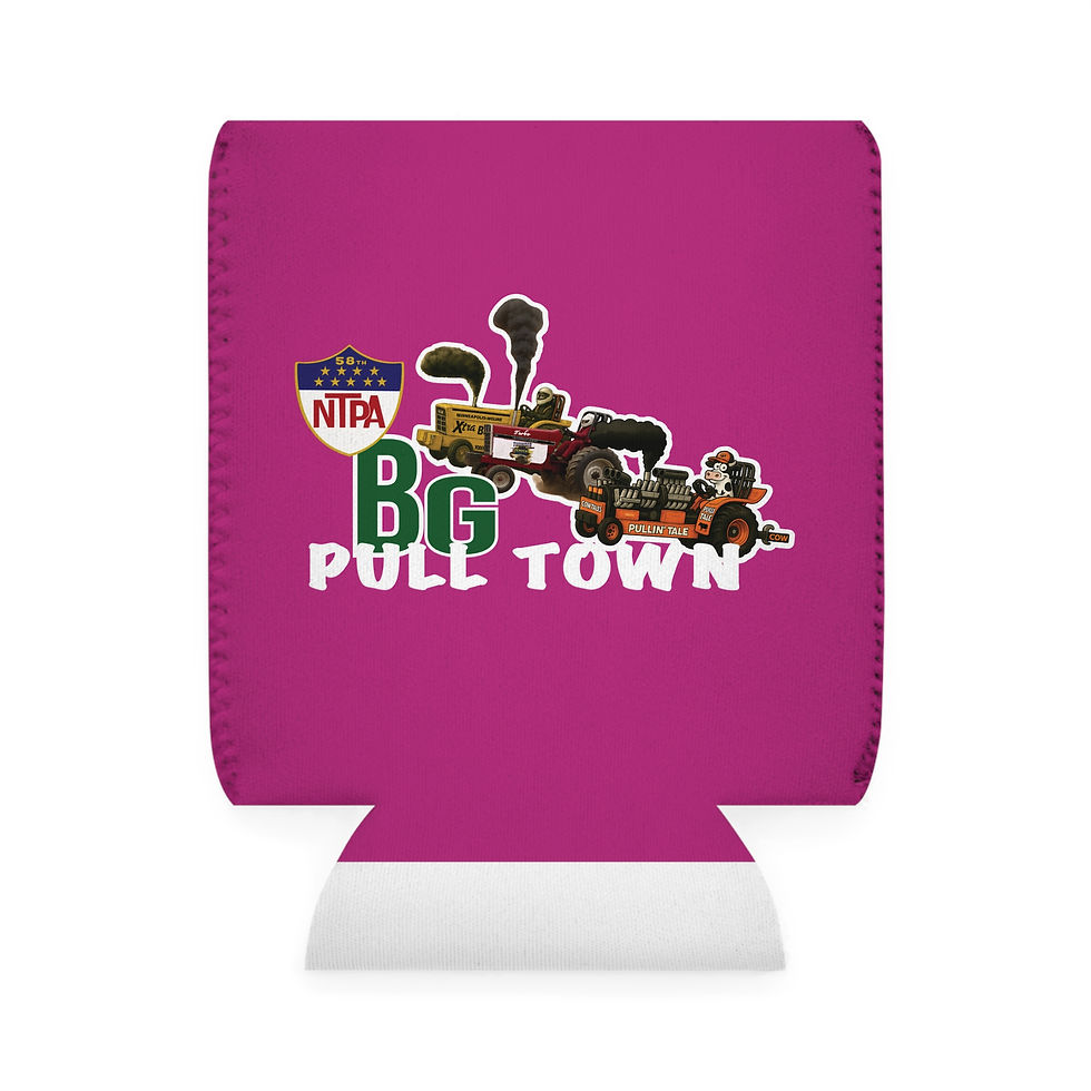 Fun Racing Can Cooler Sleeve with Thunder Chicken & Pull Town Designs 