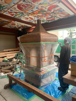 大國魂神社擬宝珠修復設置工事