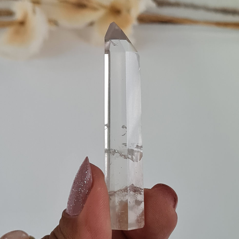 Miniatura: Ponta Geradora de Quartzo Tansparente (c/ arco-íris) 01
