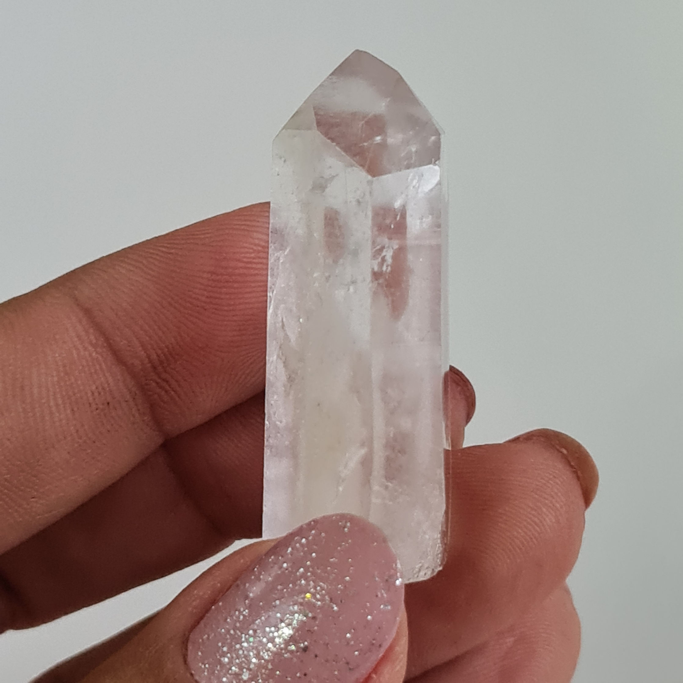 Ponta Geradora de Quartzo Transparente Phanton (c/ nebulosa) 01