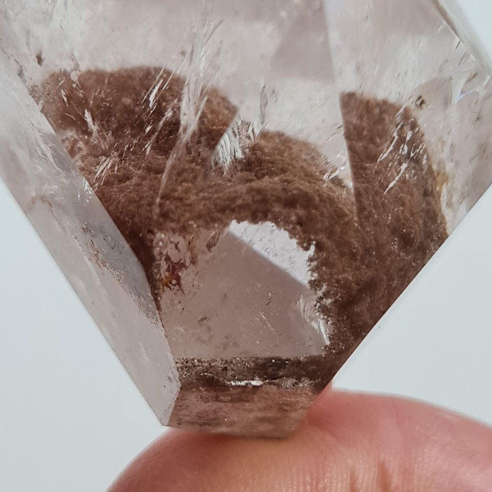 Miniatura: Ponta Geradora de Quartzo Xamã (c/ arco-íris) 01