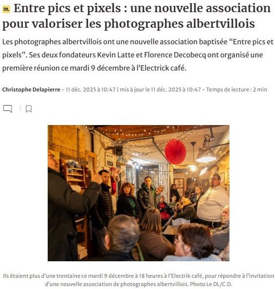 Entre pics et pixels : une nouvelle association pour valoriser les photographes albertvillois
