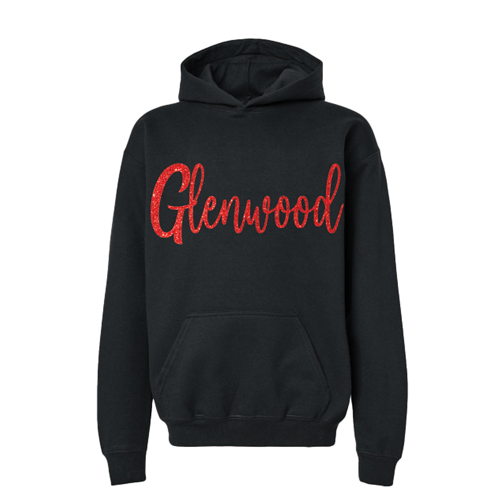 Glitter Glam Glenwood Hoodie- Black