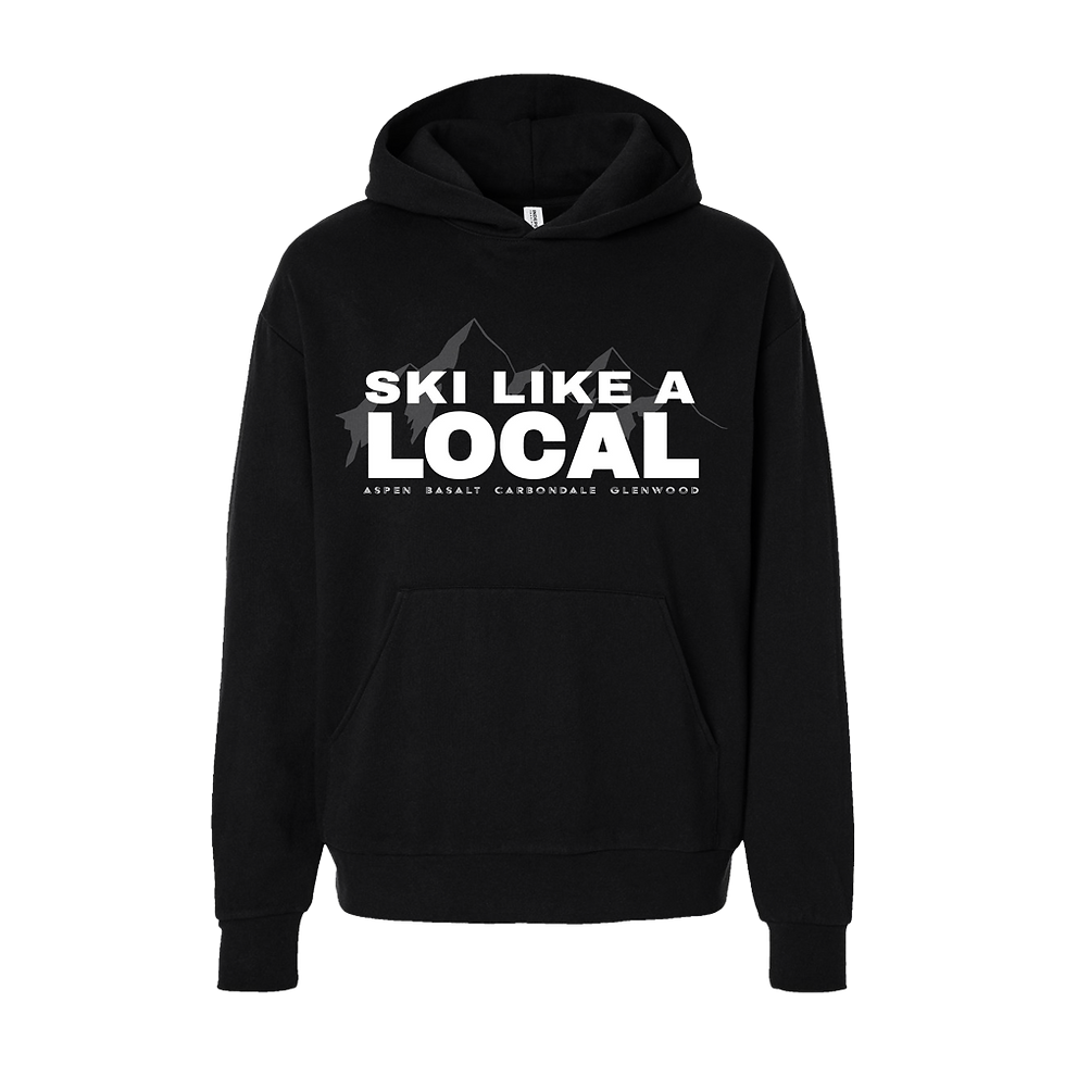 Ski Like a Local Black Hoodie
