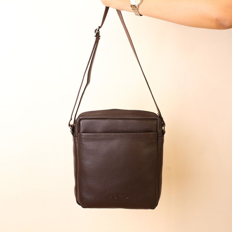 Thumbnail: Lugo Brown Travel Sling Bag