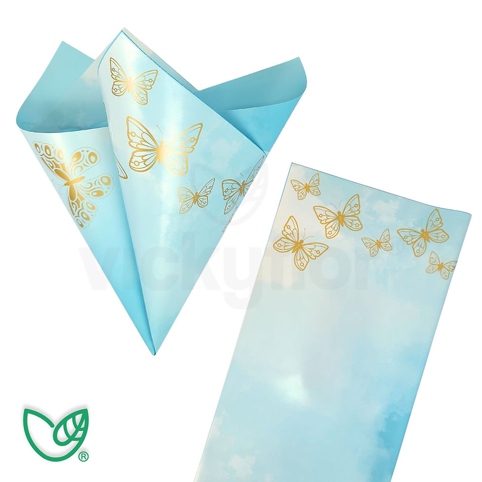 Miniatura: Coreano Mariposas fondo Degradado Azul