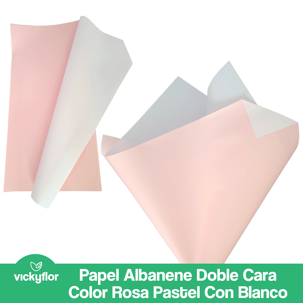 Miniatura: papel  albanene color rosa y blanco