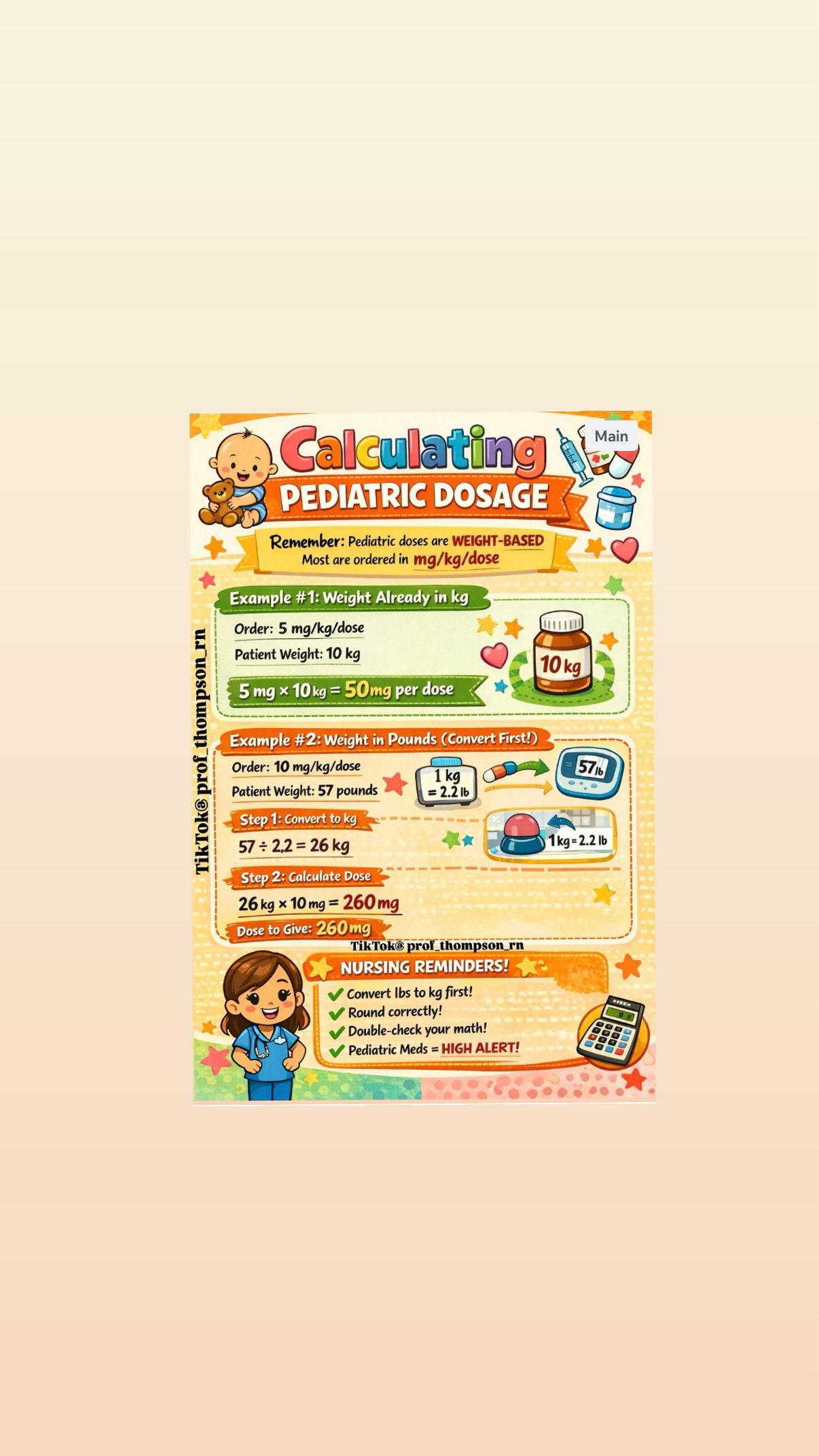 Pediatric Dosage Cheat Free