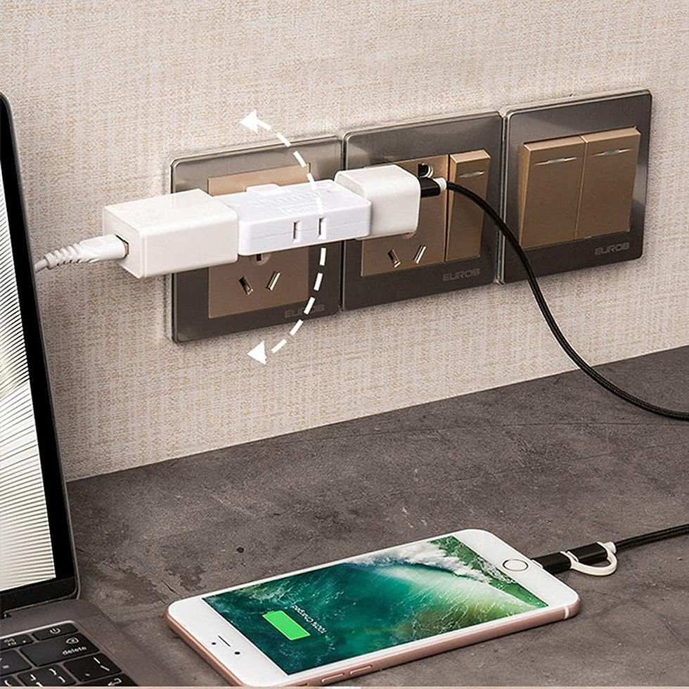 Miniatura: Adaptador giratorio 180 grados de 3 enchufes