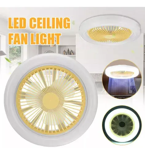 Lámpara Ventilador De Techo Pequeña Led Ajustable E27 30w Lámpara Ventilador De