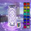 Miniatura: Lámpara De Mesa De Cristal Rgb Con Rosa, Luz De Noche Creativa Táctil Recargable