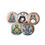 Thumbnail: Zeni-mal Pin Buttons – Meditating Animals Set of 5 (1.25")