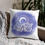 Thumbnail: Purple and White Watercolor Pillow – Sun & Moon Quote (18" x 18")