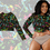 Thumbnail: Neon Splash Women's Recycled Long-Sleeve Crop Top – Sizes 2XS–5XL