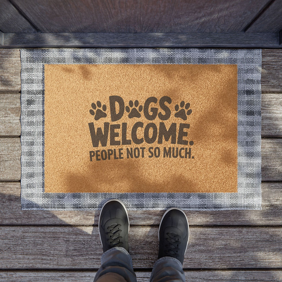 Thumbnail: Dogs Welcome - People Tolerated Doormat - Grade A Tufted Coir Coconut Fiber
