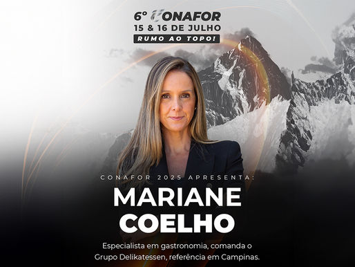 Chef Mariane Coelho é presença confirmada na Conafor 2025 com visão estratégica e sabores que transformam experiências