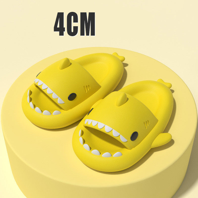 Thumbnail: Adult's Slippers Indoor Outdoor Funny Shark Cartoon