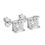 Thumbnail: .925 Sterling Silver 1/2 Cttw Miracle Princess-Cut (H-I Color, I1-I2 Clarity)