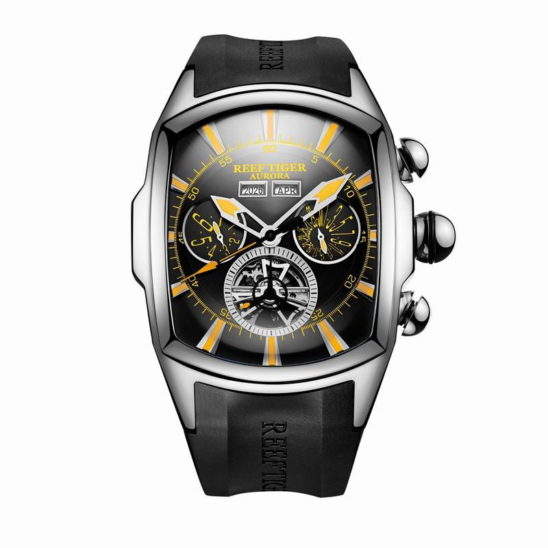 Thumbnail: Reef Tiger/Rt  Watch Blue Dial Mechanical Tourbillon Sport Relogio Masculino