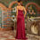 Thumbnail: Larissa Red Applique Evening Gown