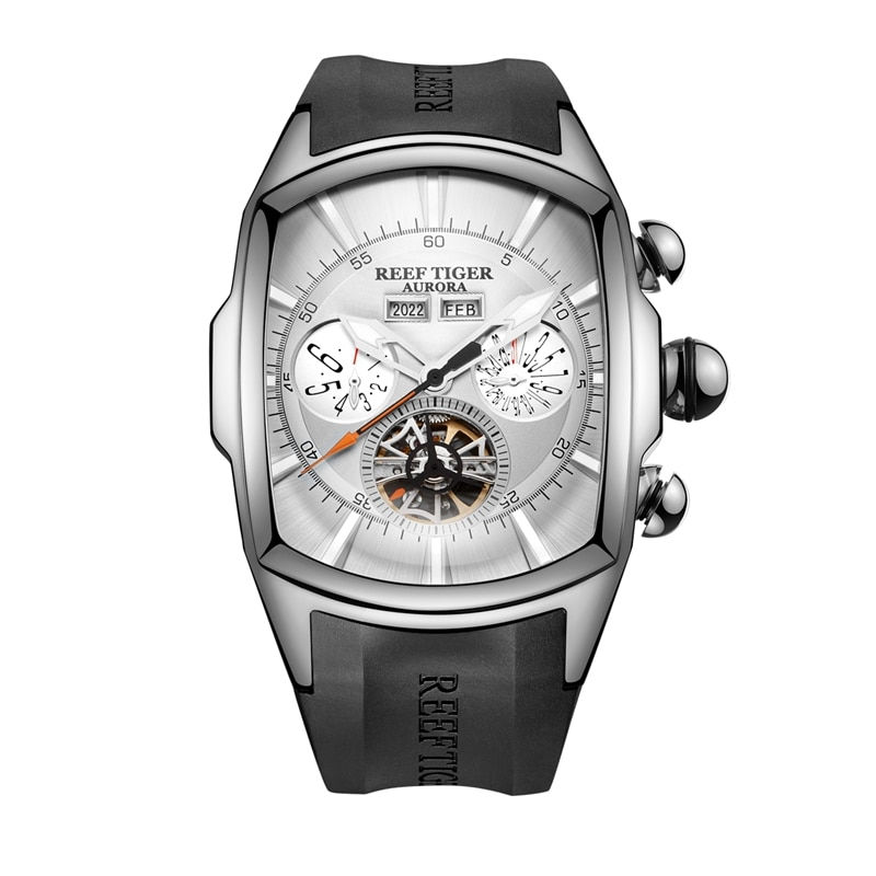 Thumbnail: Reef Tiger/Rt  Watch Blue Dial Mechanical Tourbillon Sport Relogio Masculino