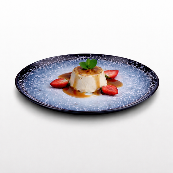 Panna cotta coulis caramel