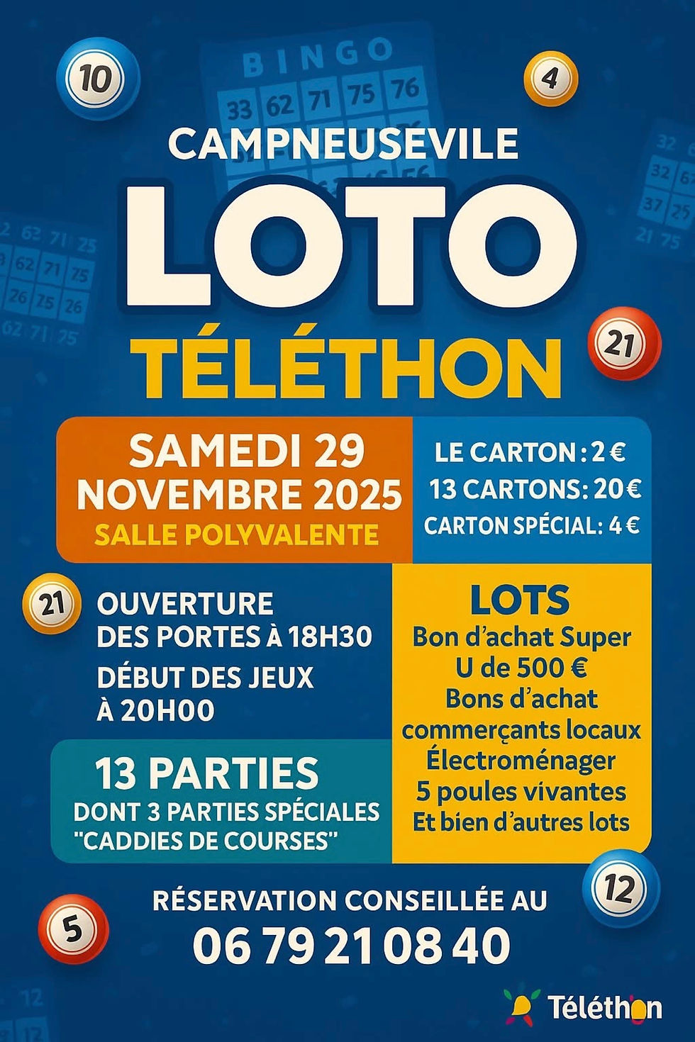 Grand Loto du Téléthon 2025 - Campneuseville