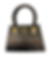 CE small black grape leather tote