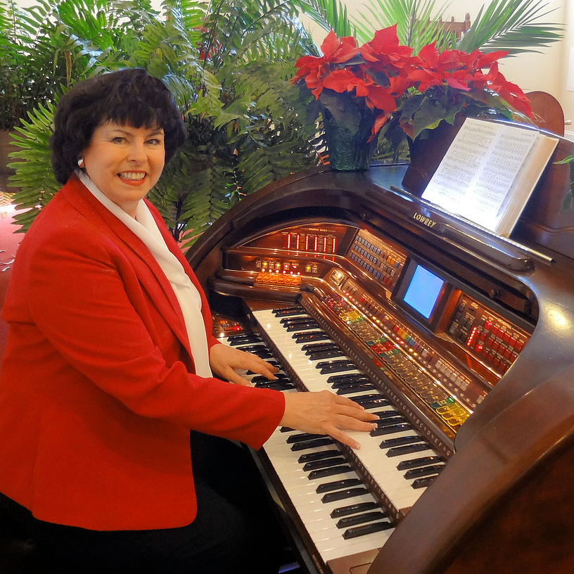 Janie at organ