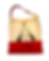SM transparent leather bucket bag with red hair on