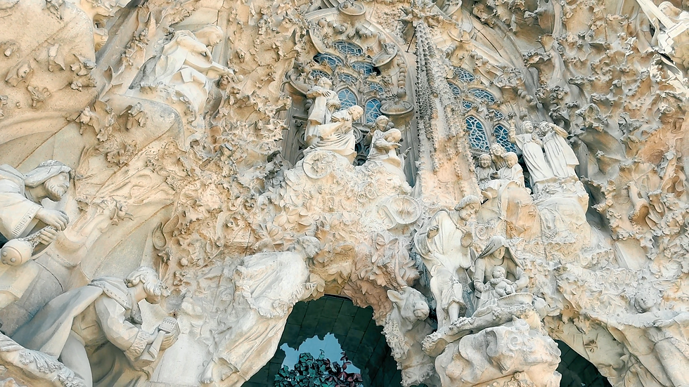 The Nativity facade depicting the birth of Christ