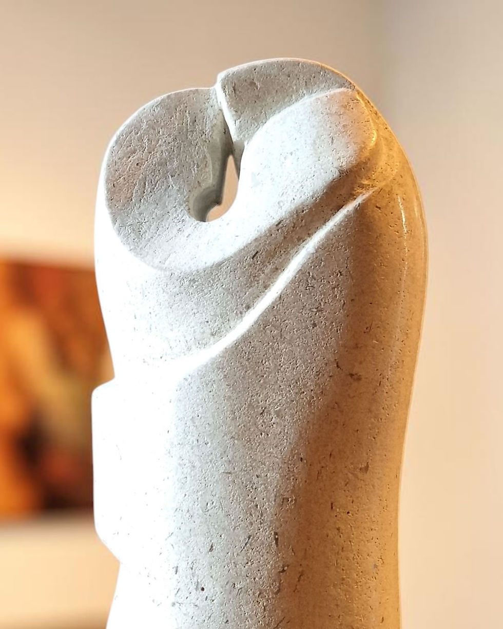 'Shared Thought', 10", Portland stone - Jan Bruce Sculpture