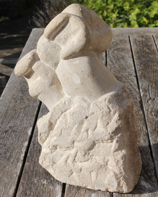 '1st Figure', 1983, Bath stone - Jan Bruce Sculpture
