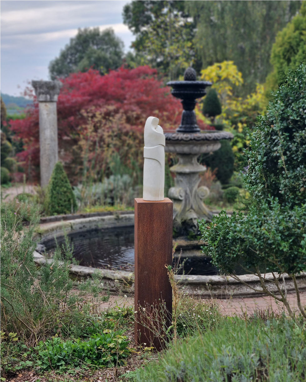Thumbnail: 'Love', 23" - 2024, Portland stone - Jan Bruce Sculpture