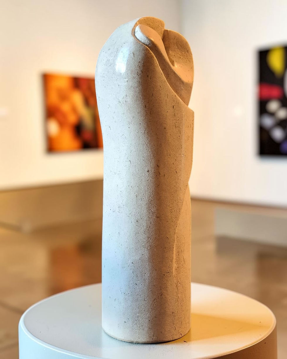 Thumbnail: 'Shared Thought', 10", Portland stone - Jan Bruce Sculpture
