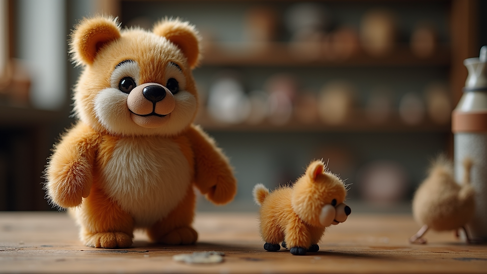 Close-up view of a rare exclusive collectible toy on display