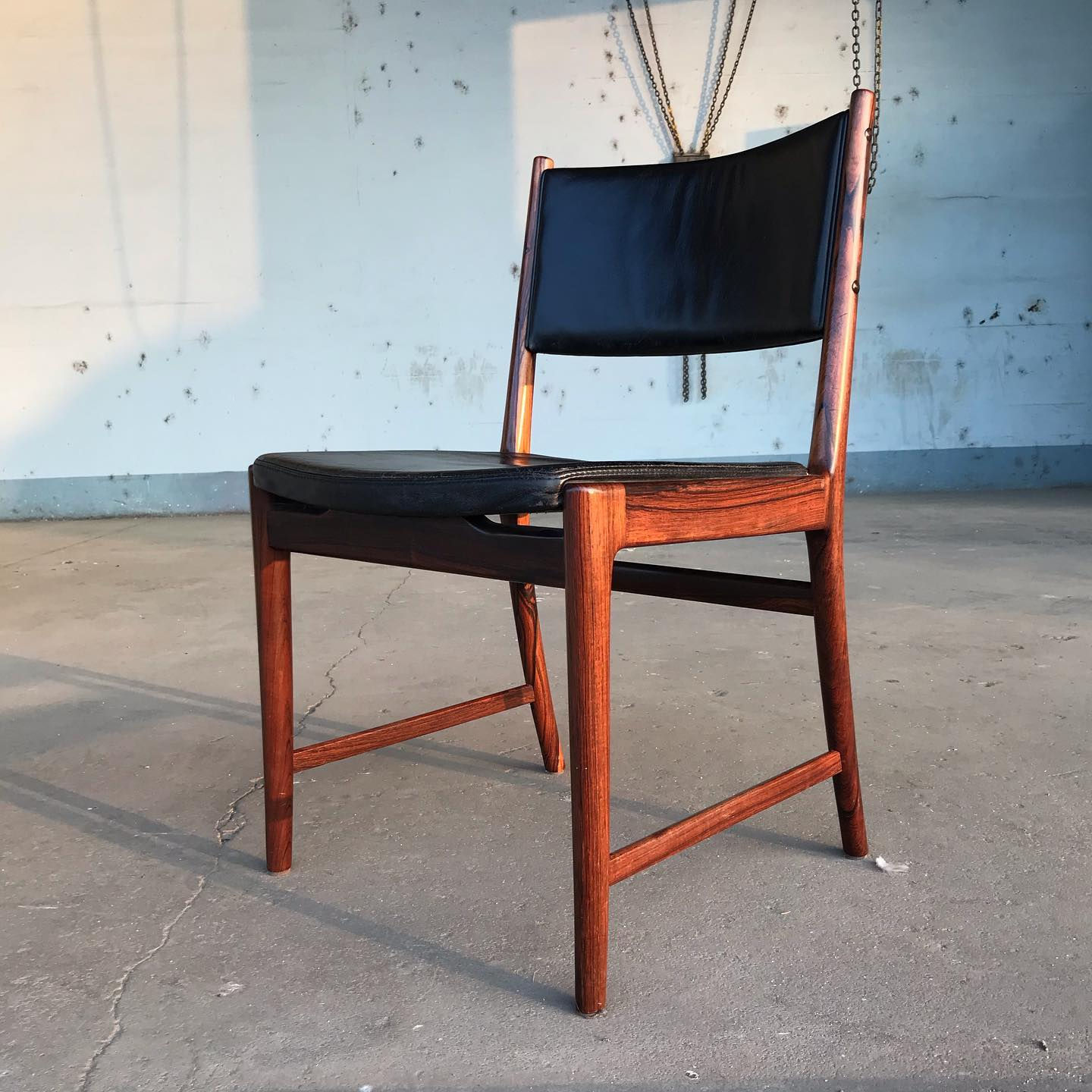 Set of six solid rosewood dining chairs by Kai Lyngfeldt Larsen