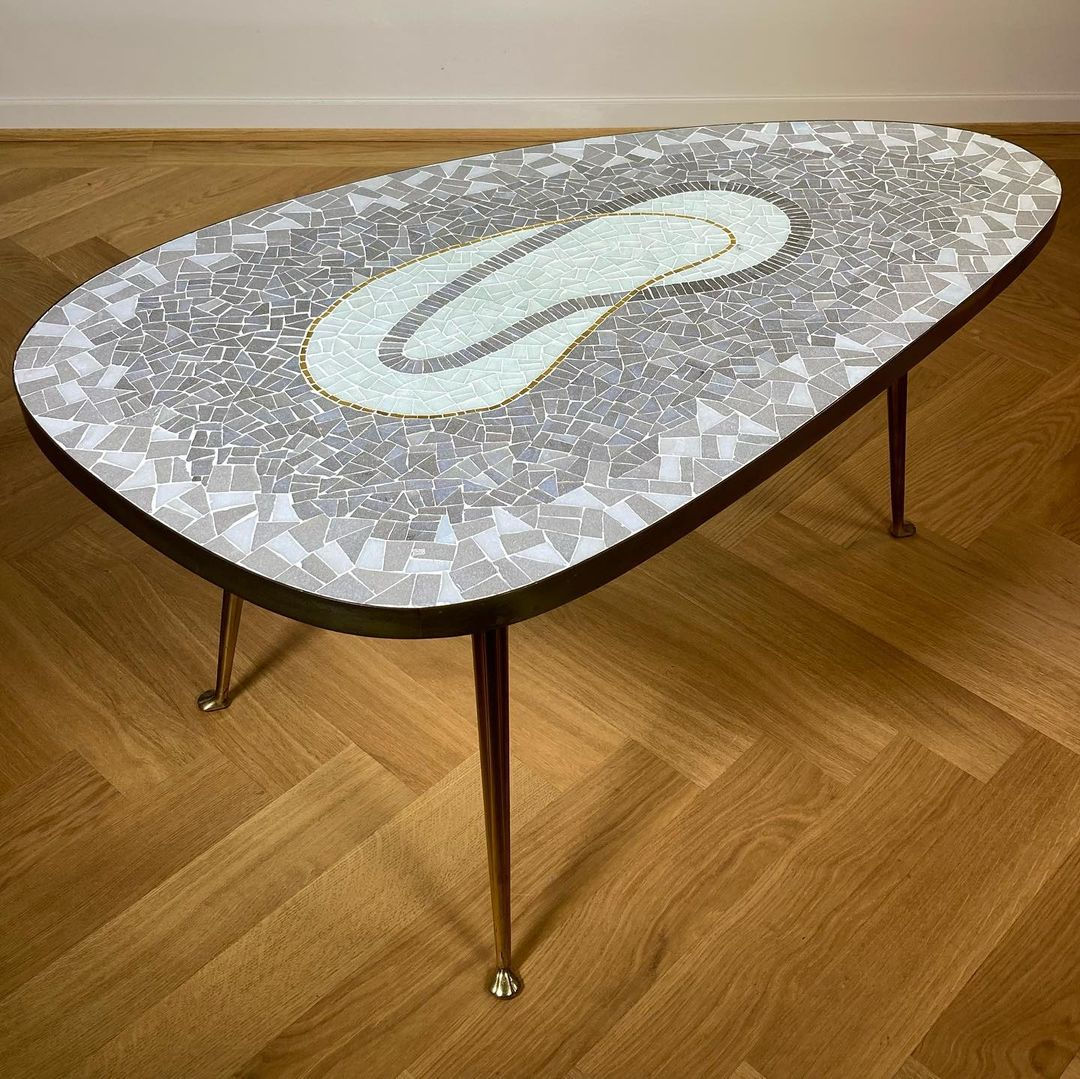Mosaic Table Attributed to Berthold Müller, 1950s
