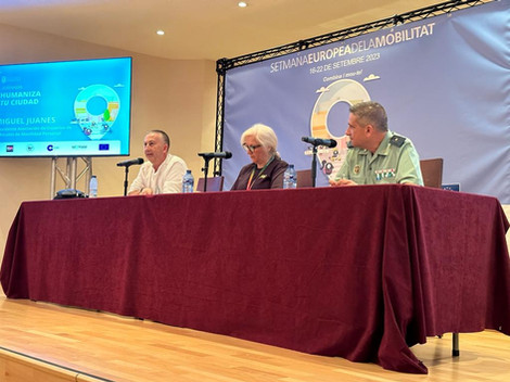 Coloquio en el que participó Autoescuela Dummy en la Semana Europea de la Movilidad