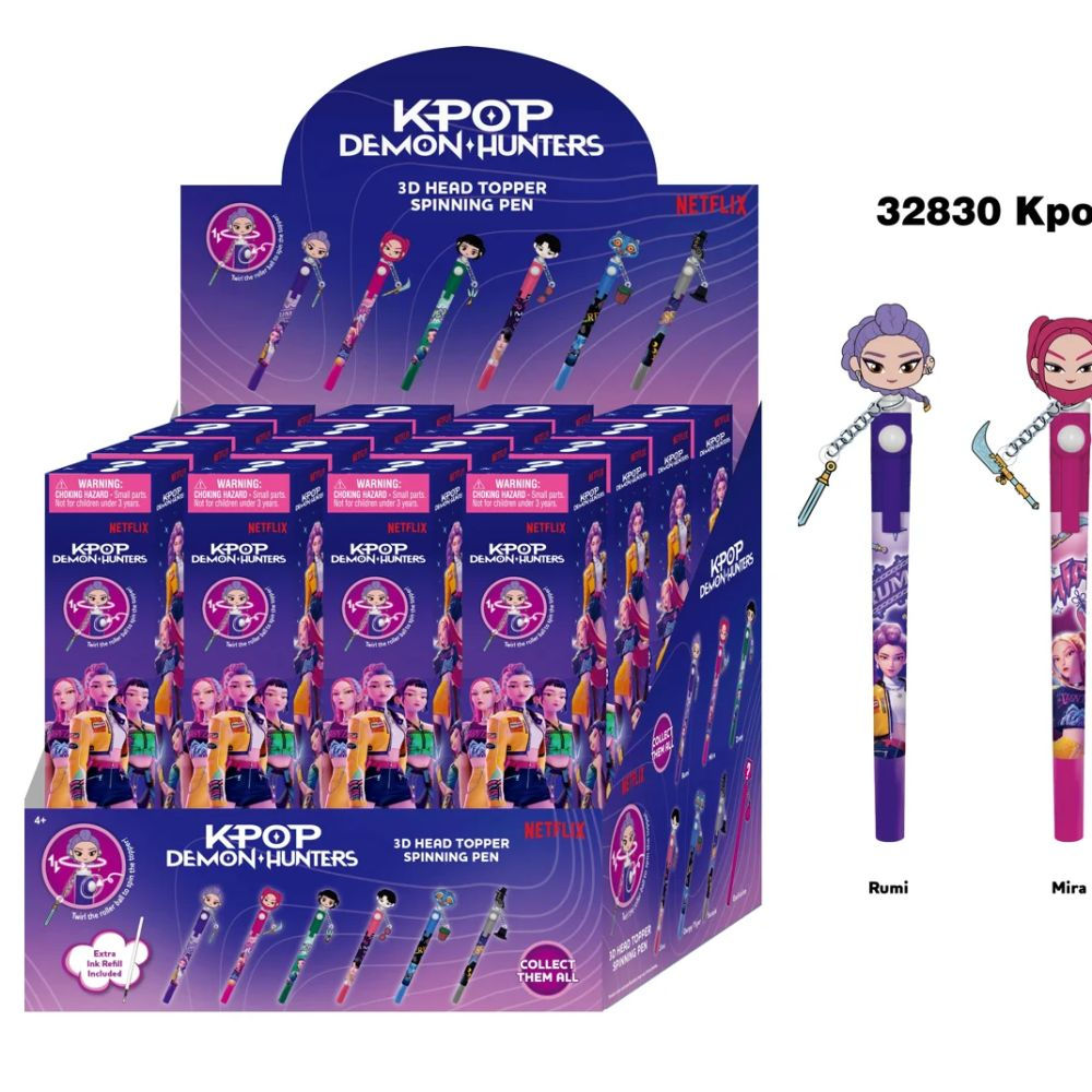 Stylo rotatif 3D Head Topper - KPop Demon Hunters