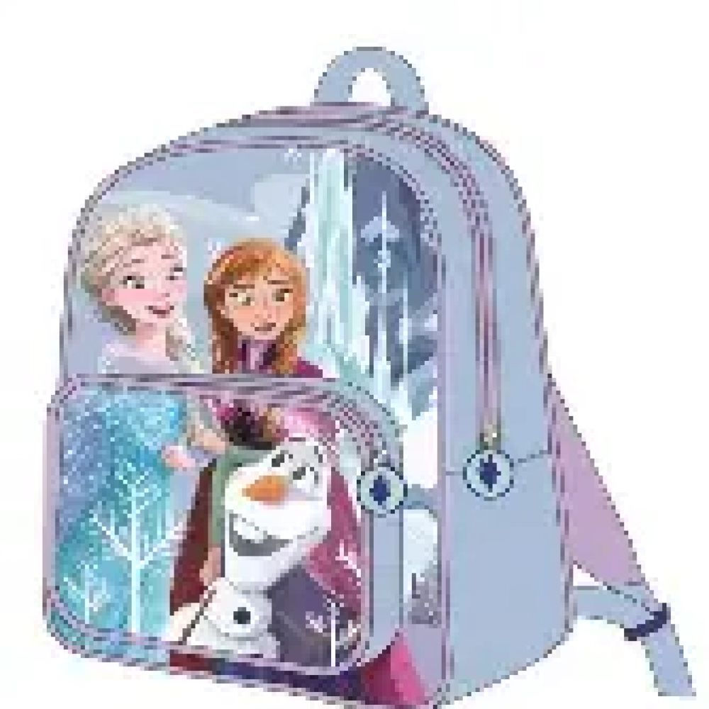 Sac à dos avec pochette transparente  - La Reine des Neiges