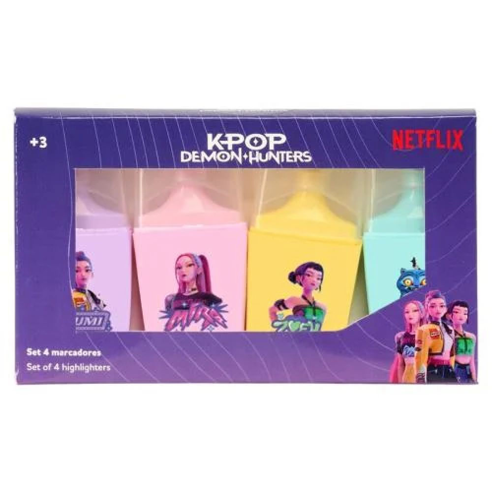 Set de 4 surligneurs - KPop Demon Hunters
