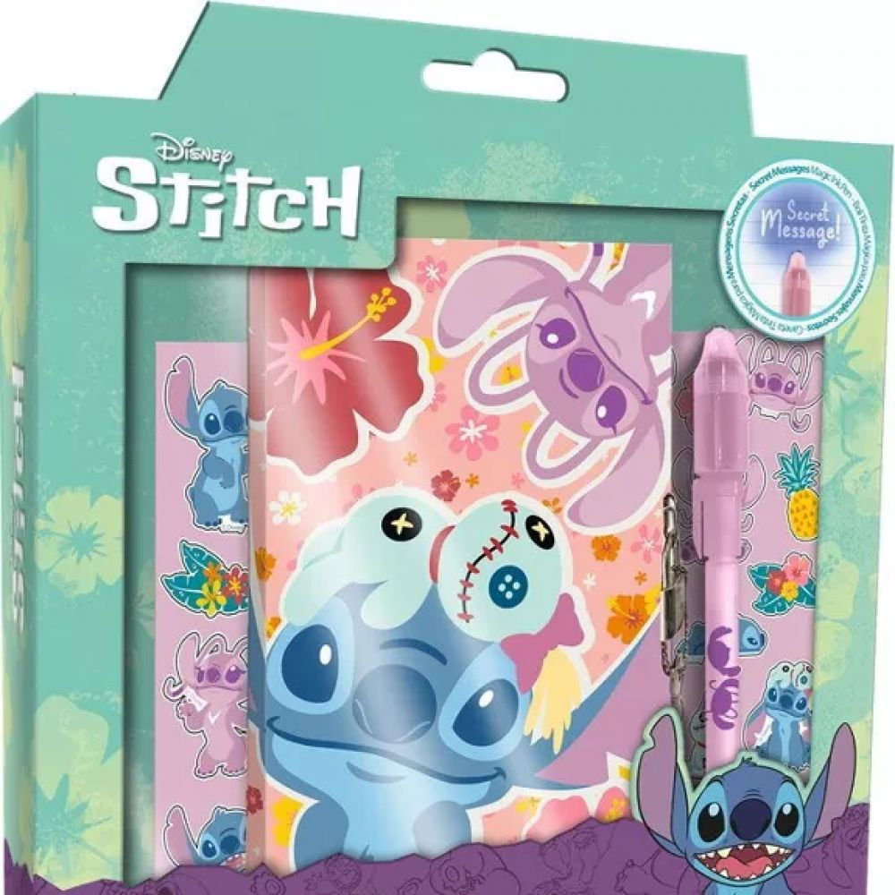 Pack Journal Intime + Stylo-Bille Magique + Stickers - Stitch