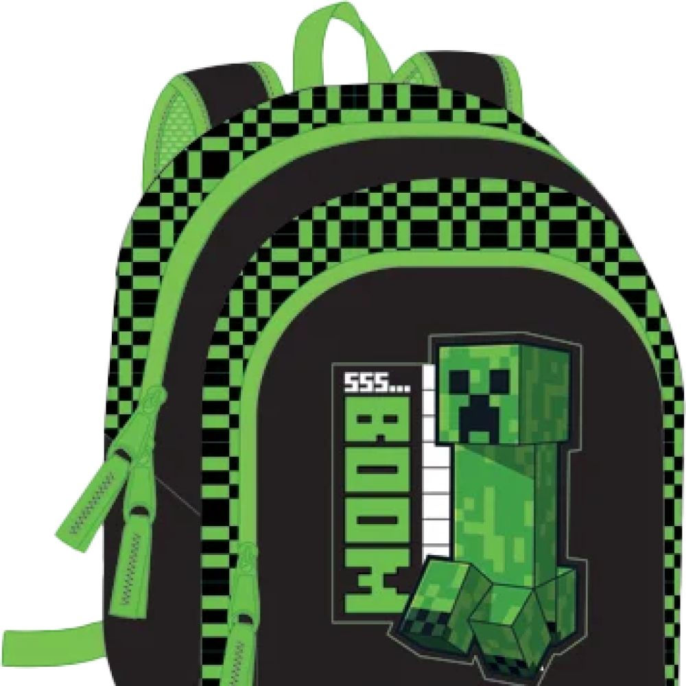Boom - Sac à Dos 2 Compartiments 38x28x16cm - MINECRAFT