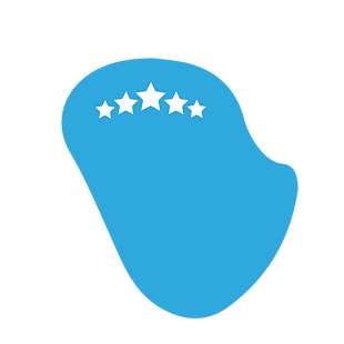 5 star review blue blob