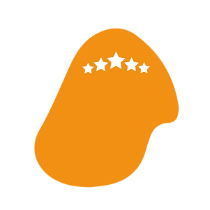 5 star review orange blob